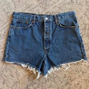 REDONE RE/DONE Low Slung Denim Shorts Size 30 Color Bleu Merle